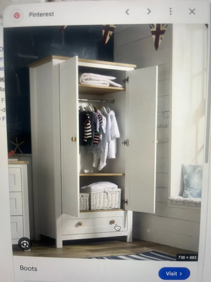Mothercare Lulworth Nursery Wardrobe - Image 3