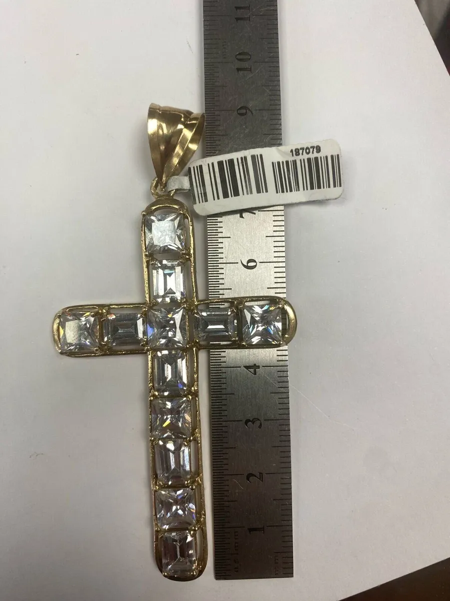 9CT CZ cross - Image 2