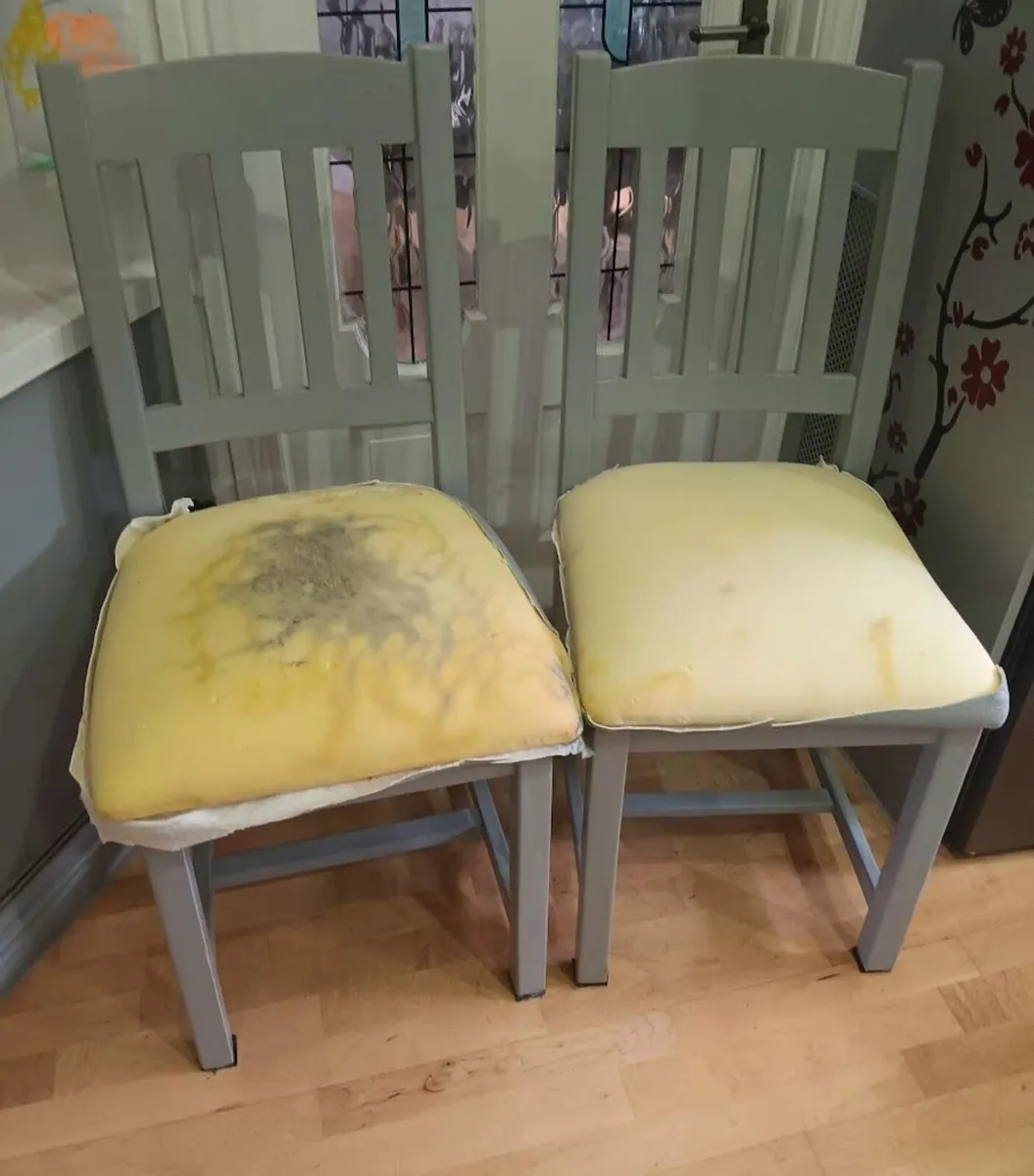 2 x Kitchen Chairs upcycle project. - Image 1