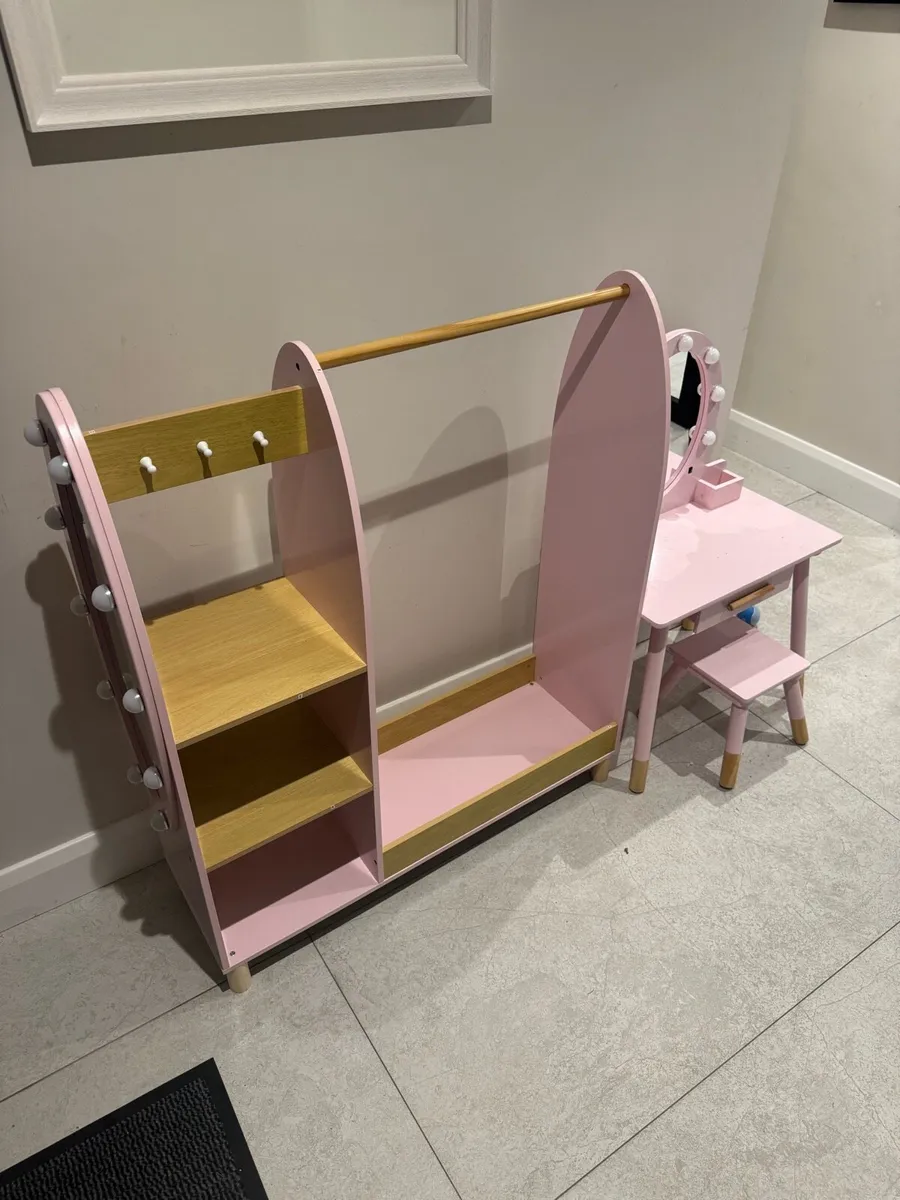 Kids Costume Rail and vanity desk - Image 1