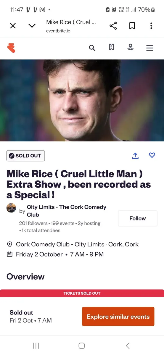 Mike Rice Comedy Club Cork