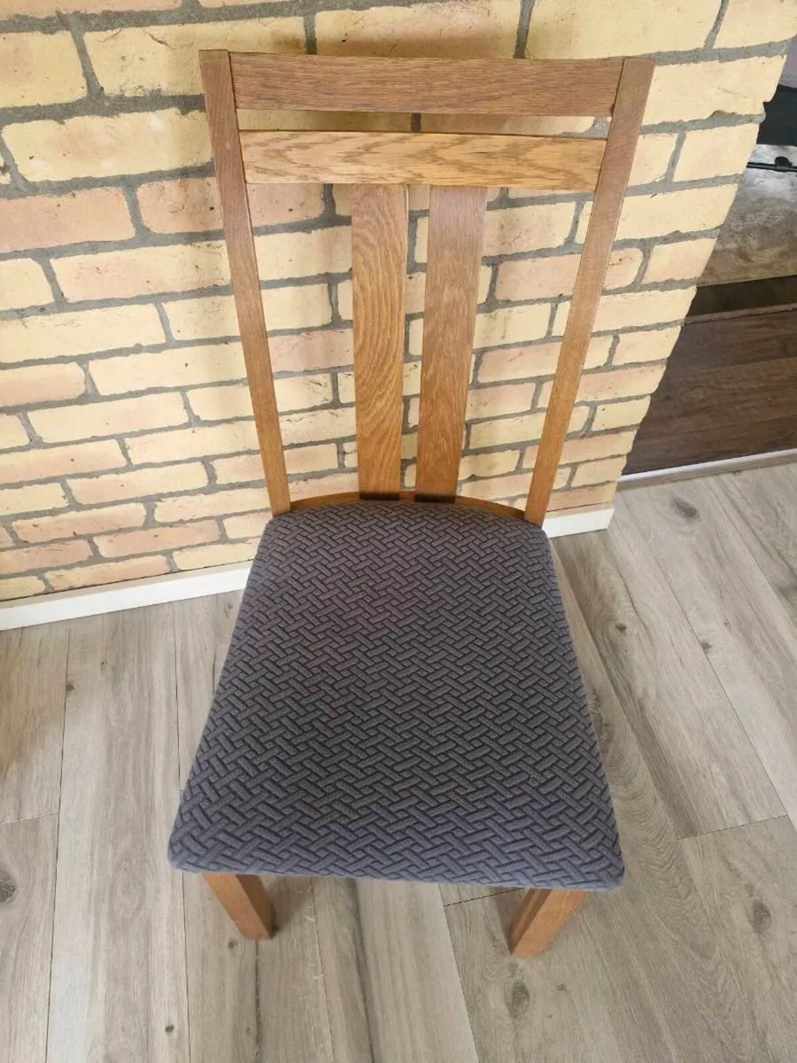 6 Solid wood dining chairs - Image 1
