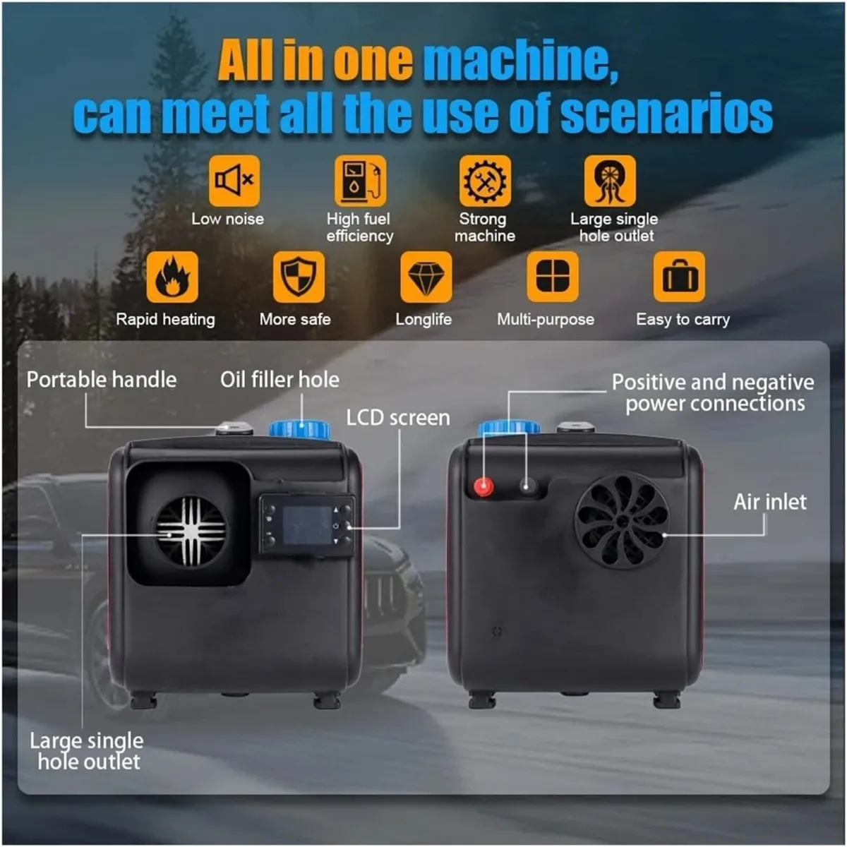 5–8KW 12–24V All-in-One Diesel Air Heater - Image 3