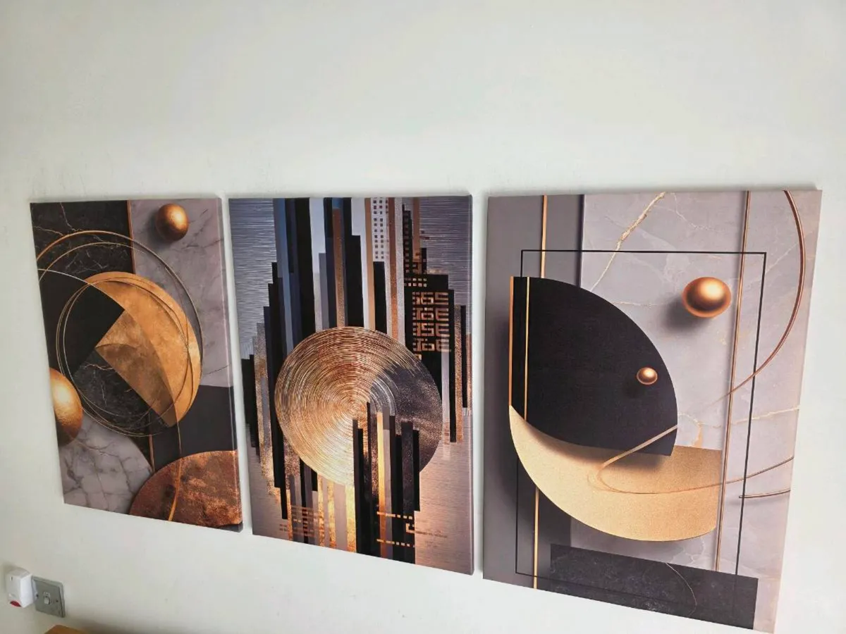 3 framed large canvas poster 46x66cm each size - Image 1