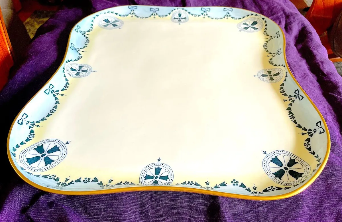 Antique Porcelain Large Rectangular Platter - Image 3