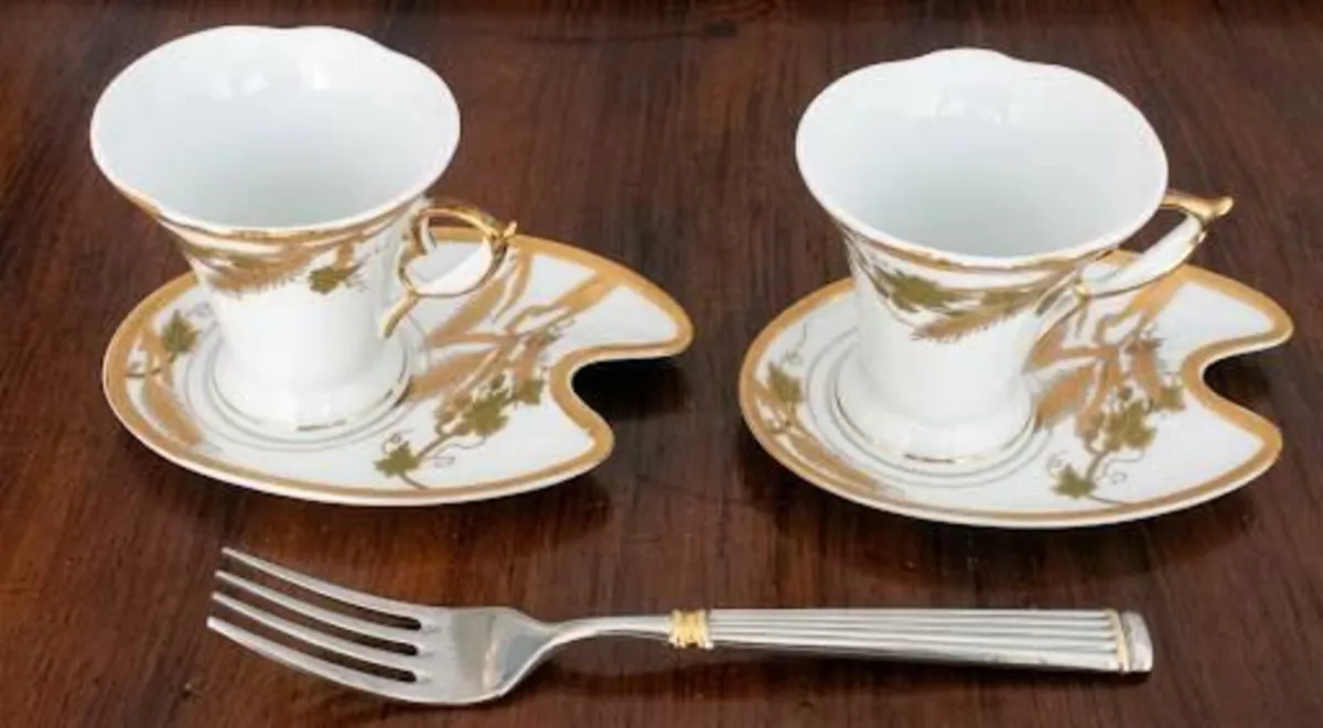 Set of 2 Glina tea cups and saucers - Image 3