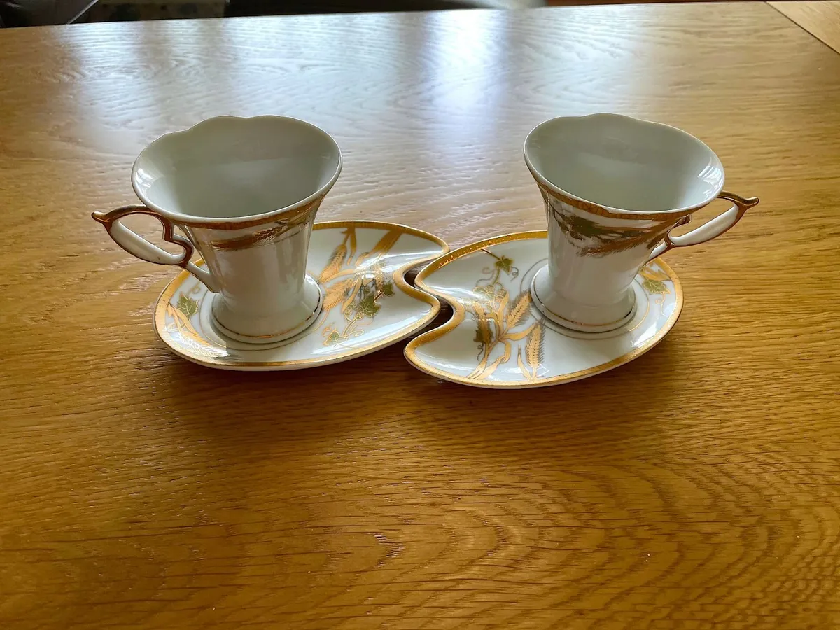 Set of 2 Glina tea cups and saucers - Image 1