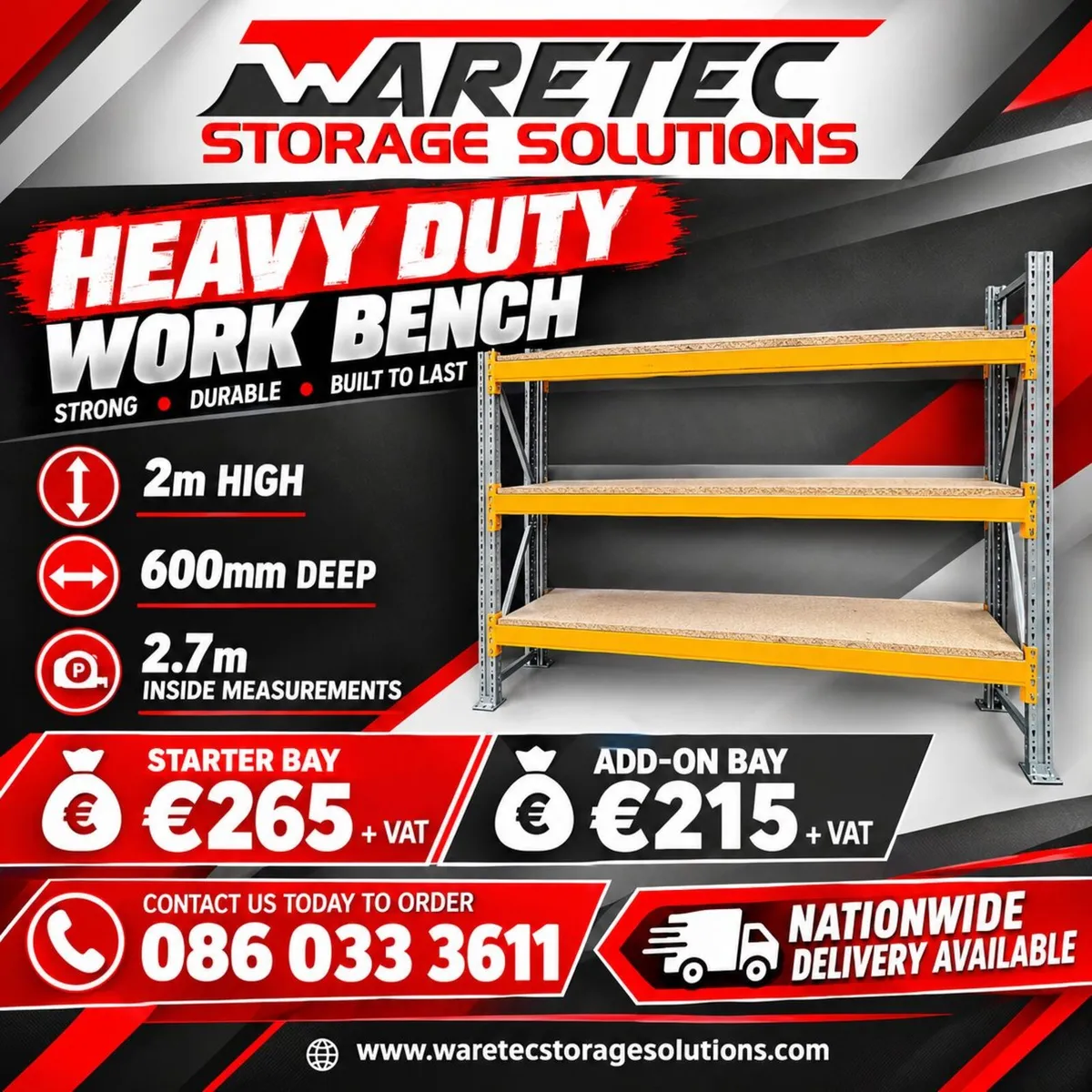 Heavy duty longspan shelving - Image 1