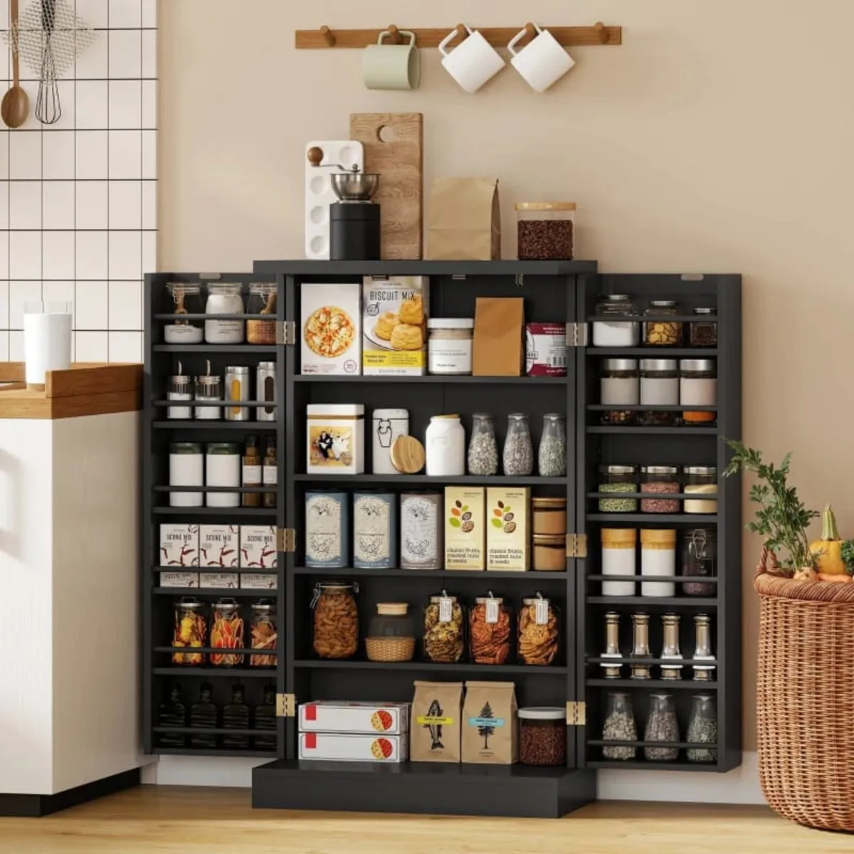 Kitchen Cupboard, Freestanding Multi-Storage Kitch - Image 1