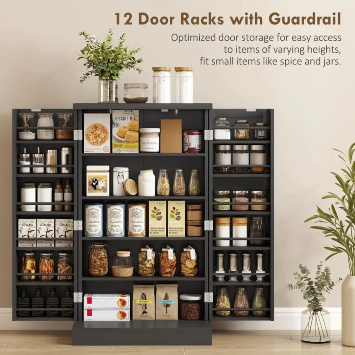 Kitchen Cupboard, Freestanding Multi-Storage Kitch - Image 2
