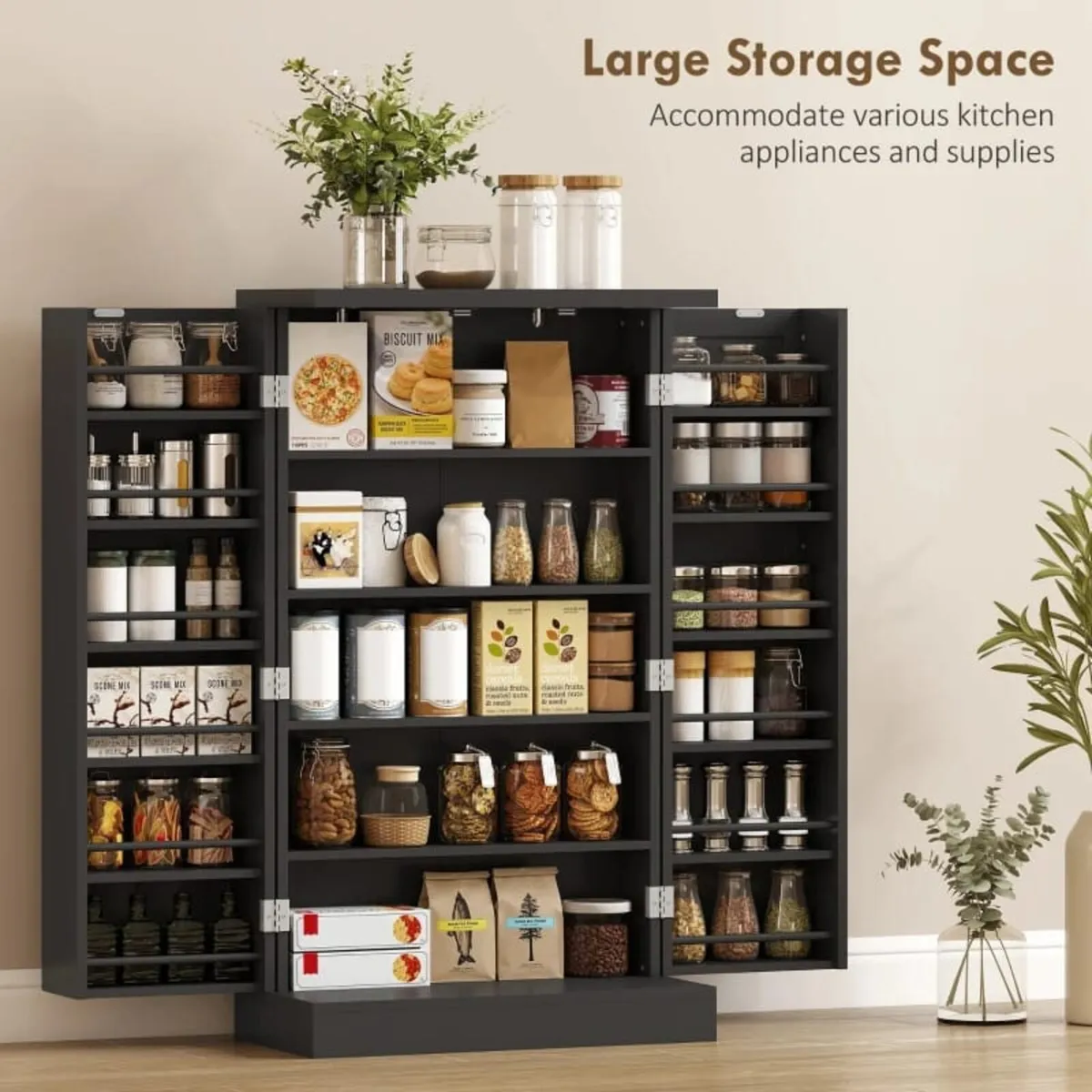 Kitchen Cupboard, Freestanding Multi-Storage Kitch - Image 3