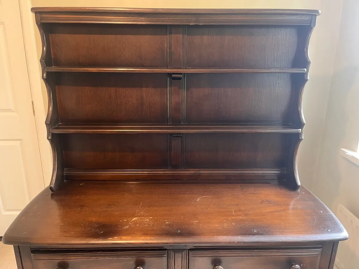 Genuine Vintage Ercol Old Colonial Welsh Dresser - Image 4