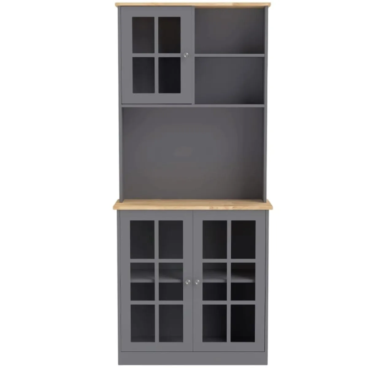 Kitchen Pantry, Buffet Hutch with 3 Storage Cabine - Image 2
