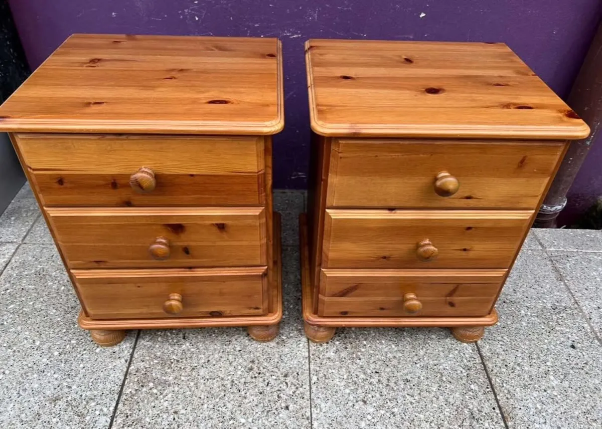 Solid pine bed side lockers