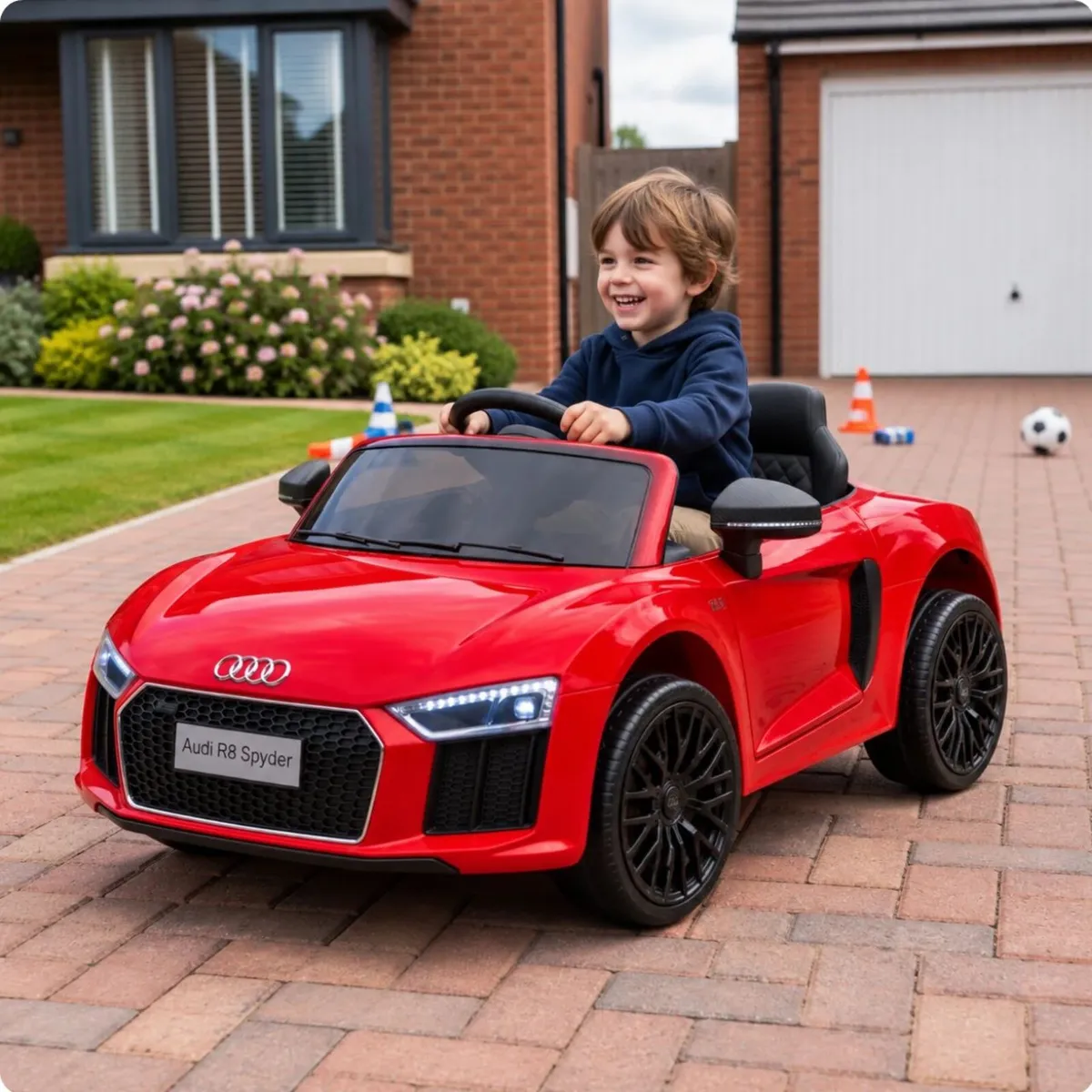 Licensed Audi R8 Spyder 12V Ride On Car Red - Image 1