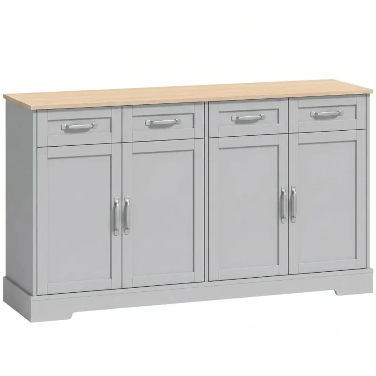 Sideboard Buffet Cabinet, 140 cm Kitchen Storage C - Image 2