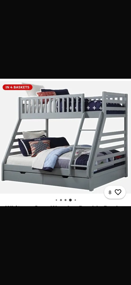 Hanlee Triple Bunk Sleeper Grey