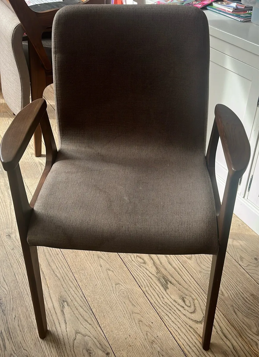 6 walnut dining chairs