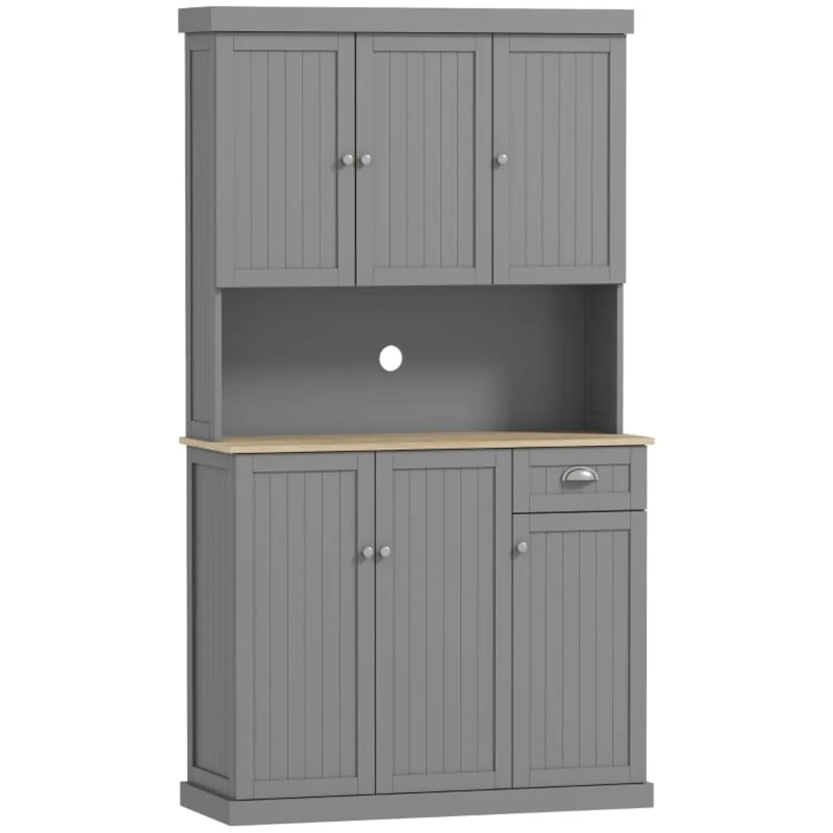 180cm Freestanding Kitchen Cabinet, Modern Storage - Image 3
