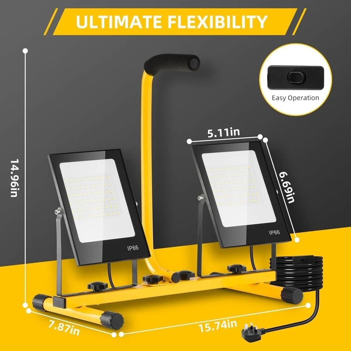 Adjustable LED Floodlight Tripod Stand - Image 2