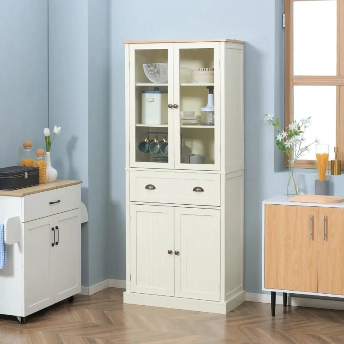Freestanding Kitchen Cupboard, 5-tier Storage Cabi - Image 1