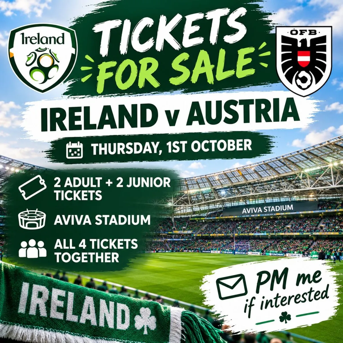 Ireland soccer match tickets - Image 1