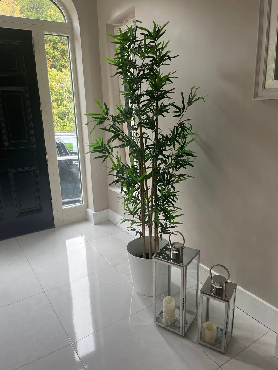 X2 Artificial Plant & Lanterns - Image 1