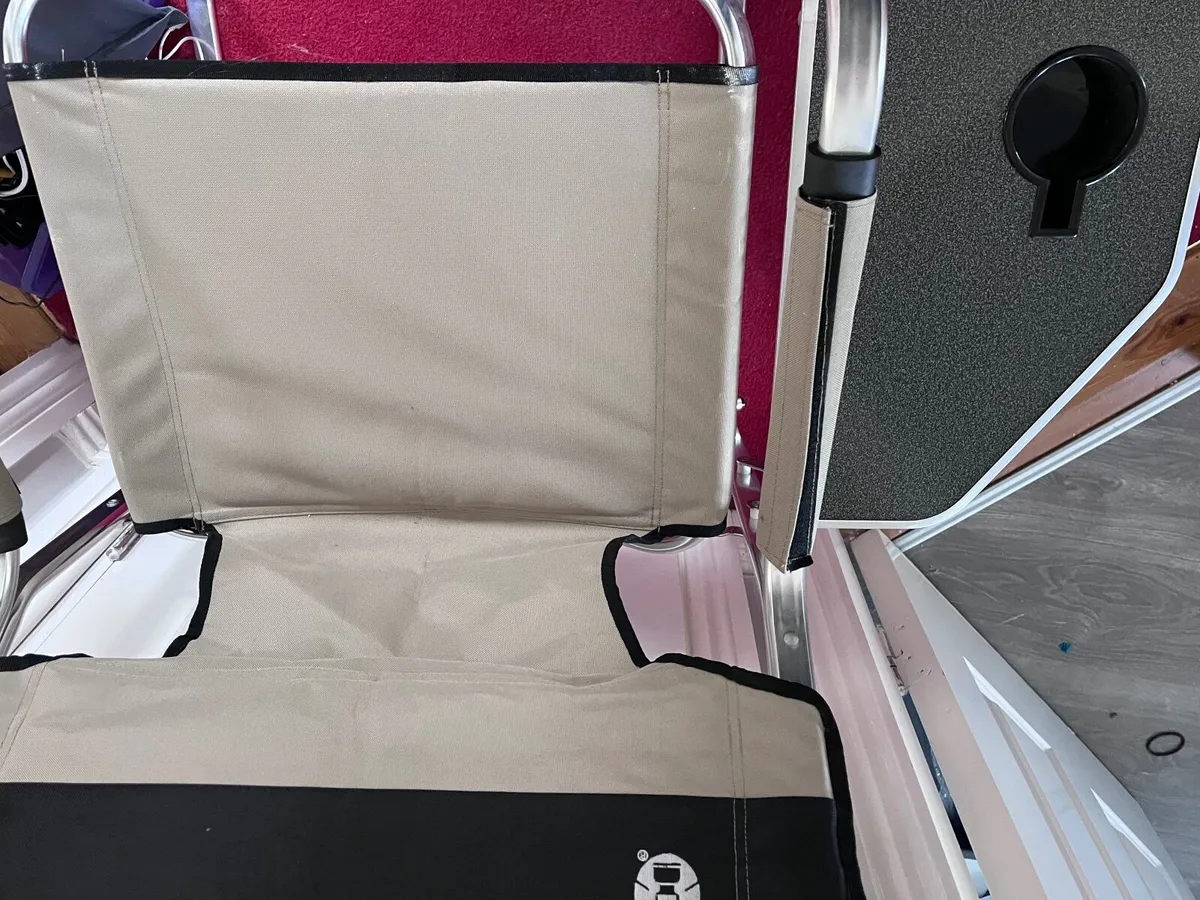 New Solid Coleman Camping fold out chair with tray - Image 3
