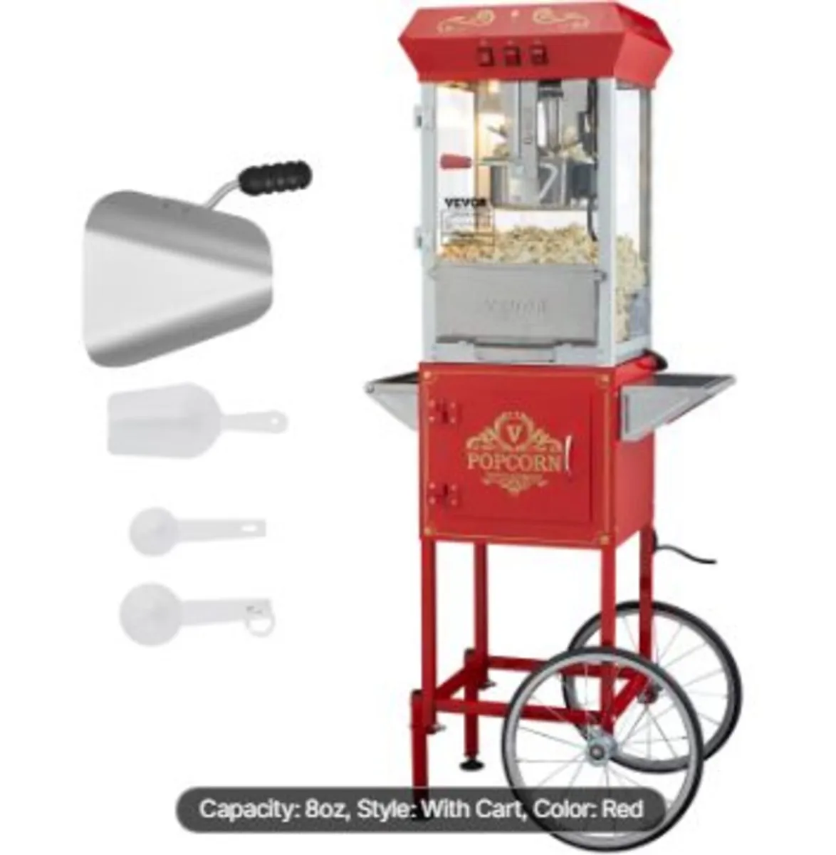 Popcorn Maker with Cart, 850W - Image 3