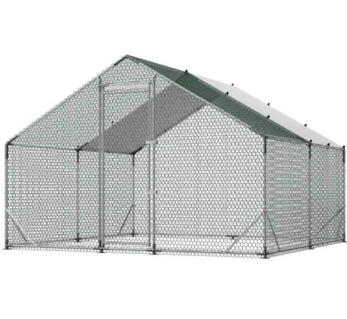 Large Metal Chicken Coop, 3 x 3 x 2 m, Walk-in - Image 4