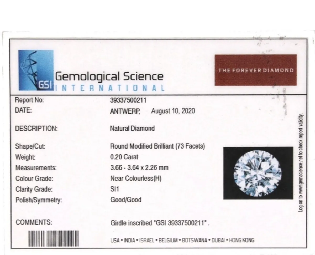 New 9k gold "Forever diamond ring"with certificate - Image 4
