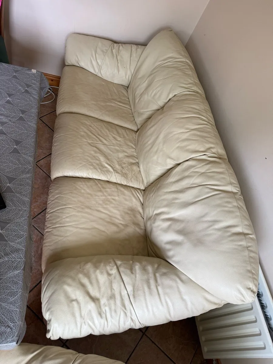 Leather 3 seater