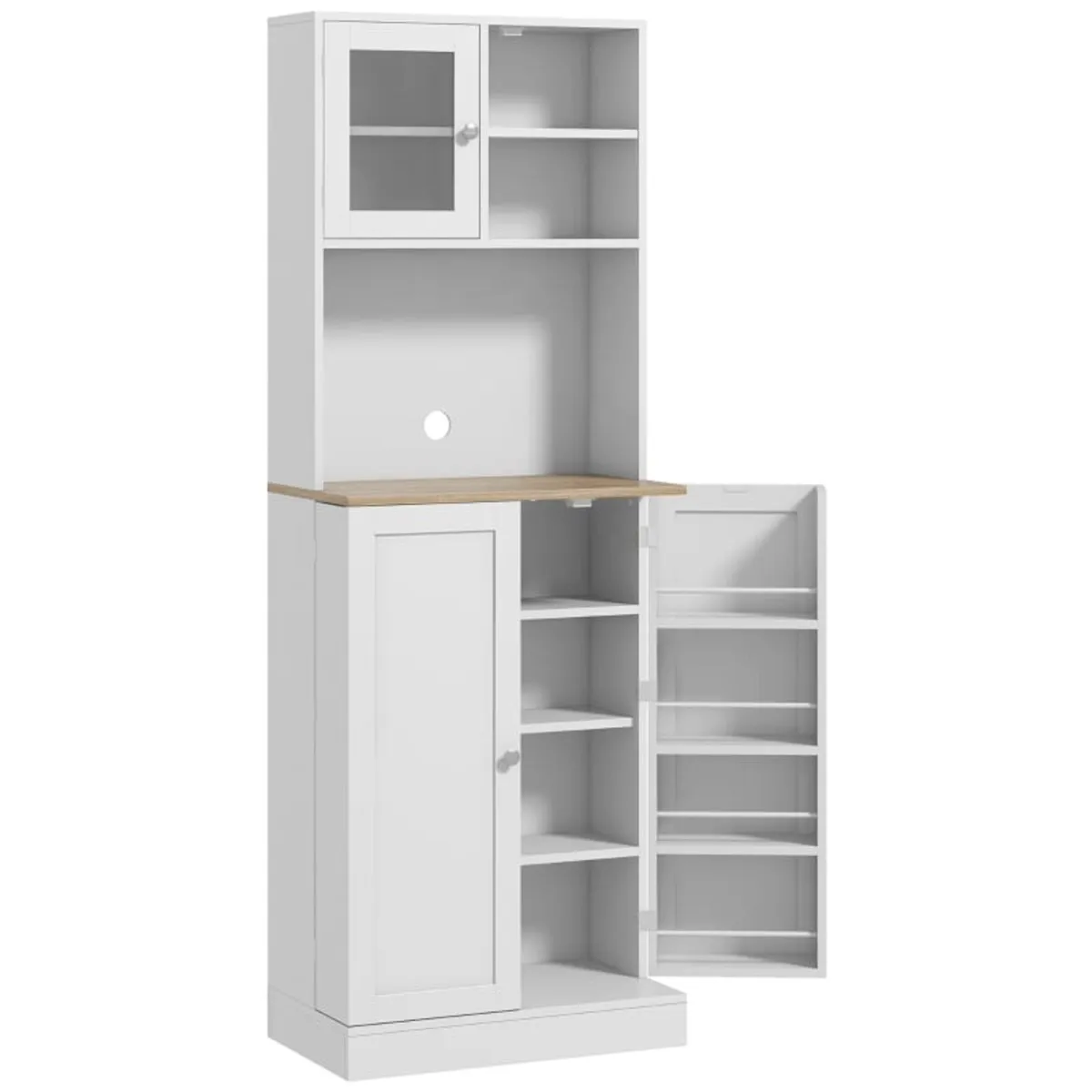 Two-Part Kitchen Storage Cabinet - White - Image 1