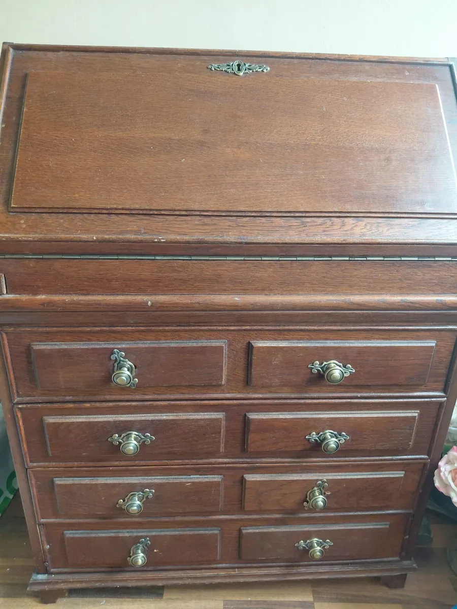 Antique writing Bureau cabinet