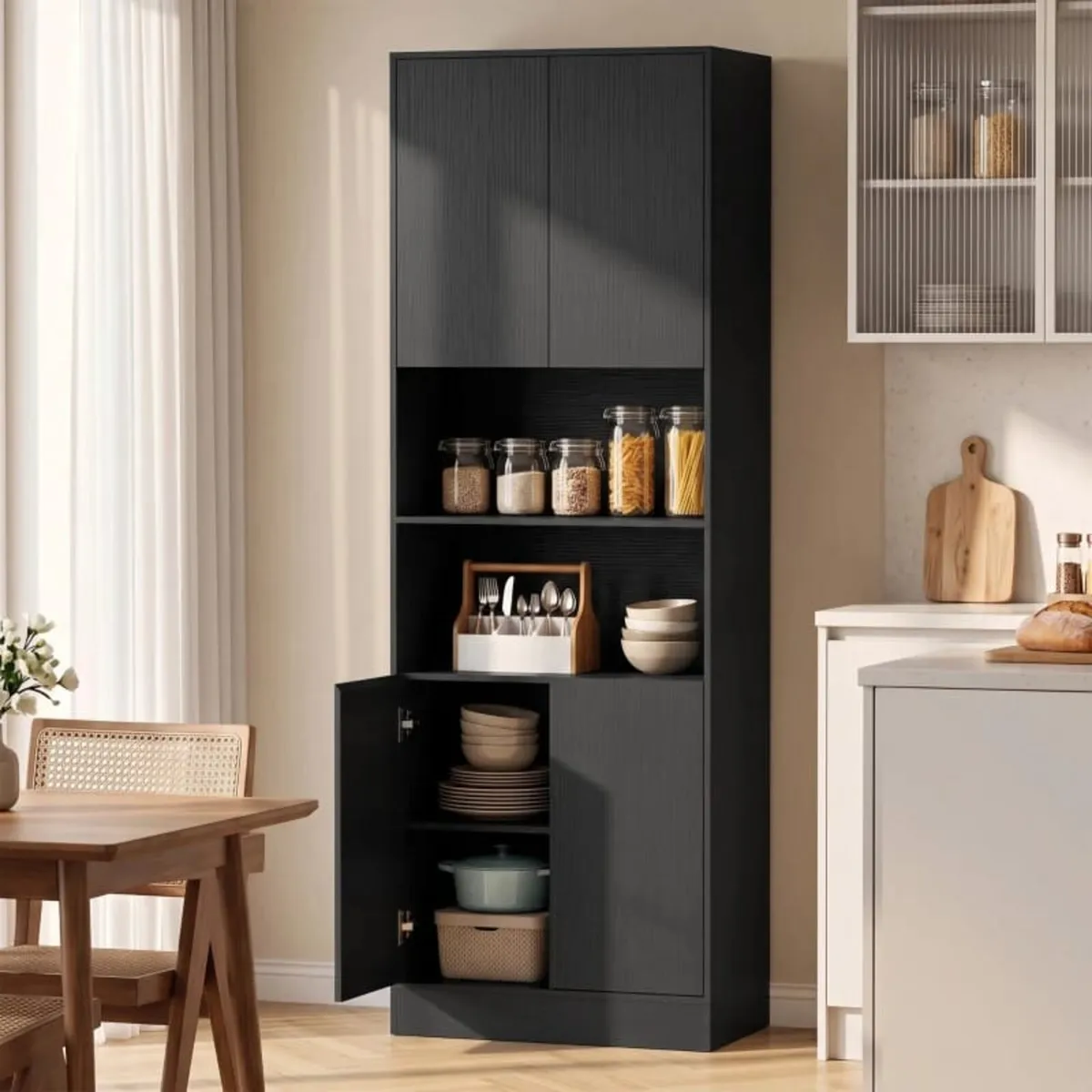 170 cm Kitchen Pantry Cabinet, Freestanding Storag - Image 3
