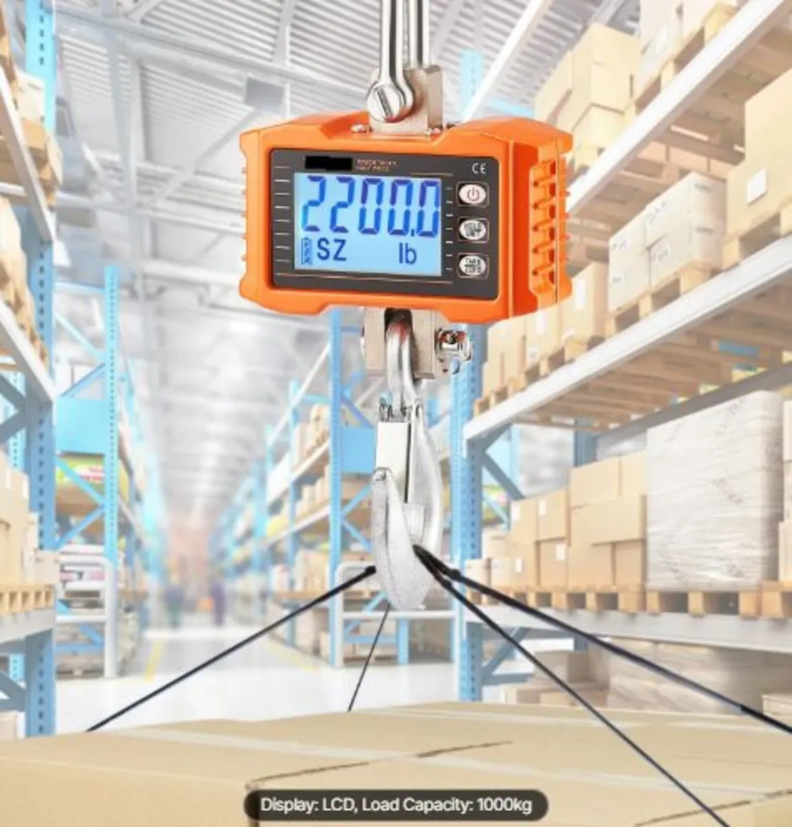 Digital Crane Scale, 2200 lbs/1000 kg, Industrial - Image 3
