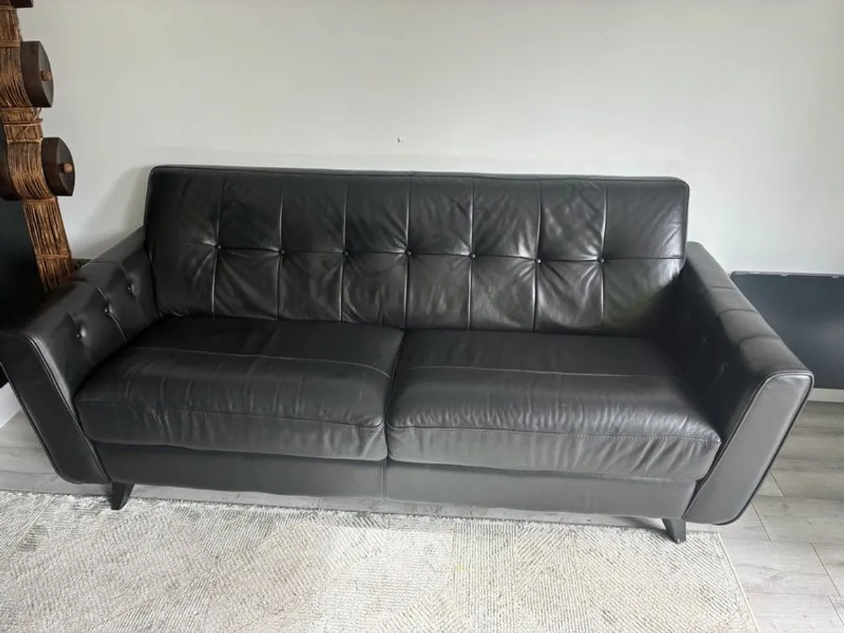 3 seather leather sofa - Image 2