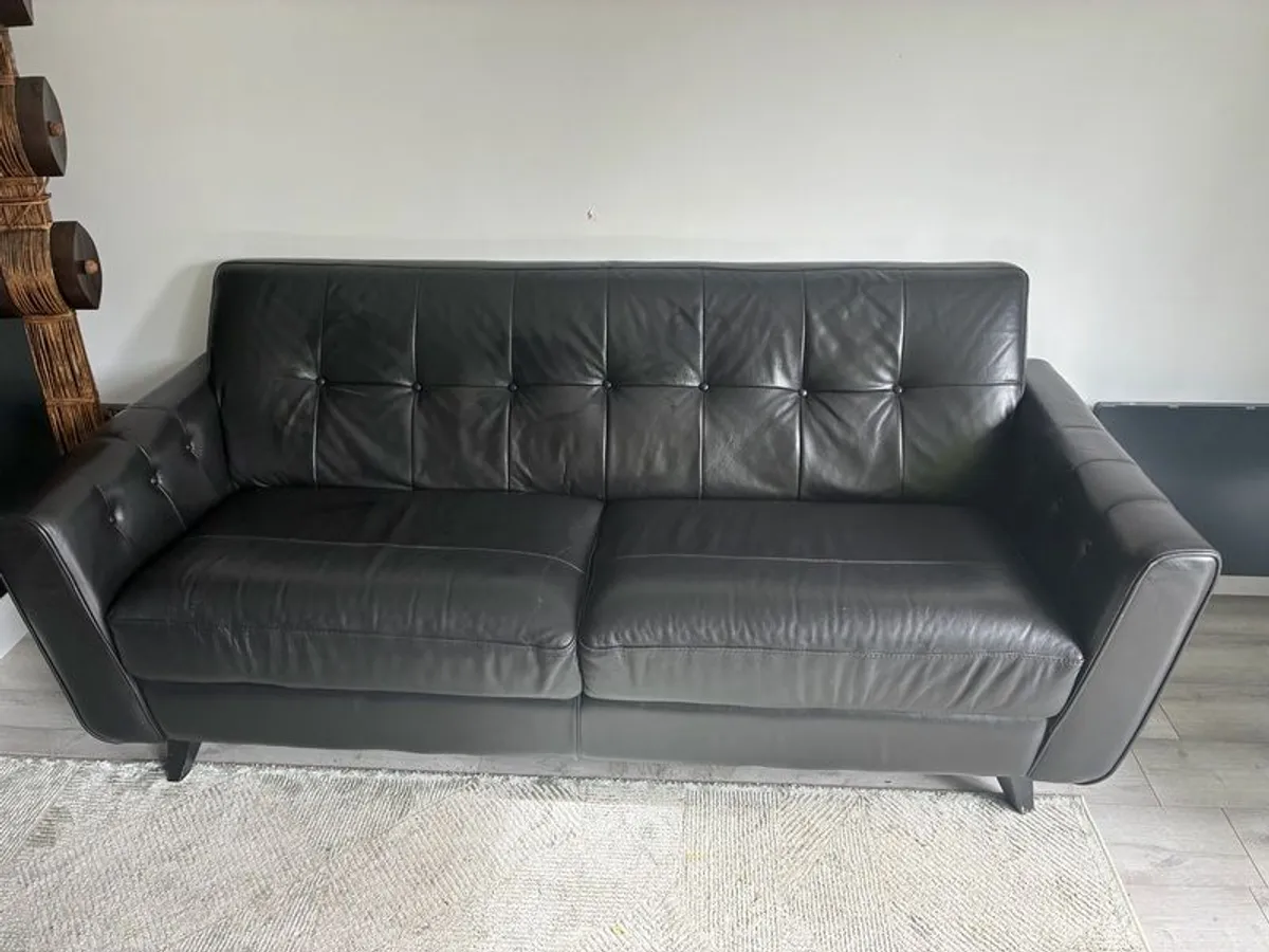 3 seather leather sofa - Image 3