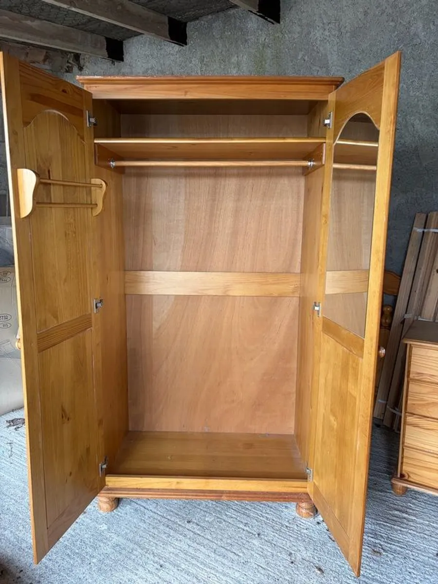 Double bed, wardrobe and dressing table. No mattress. - Image 4