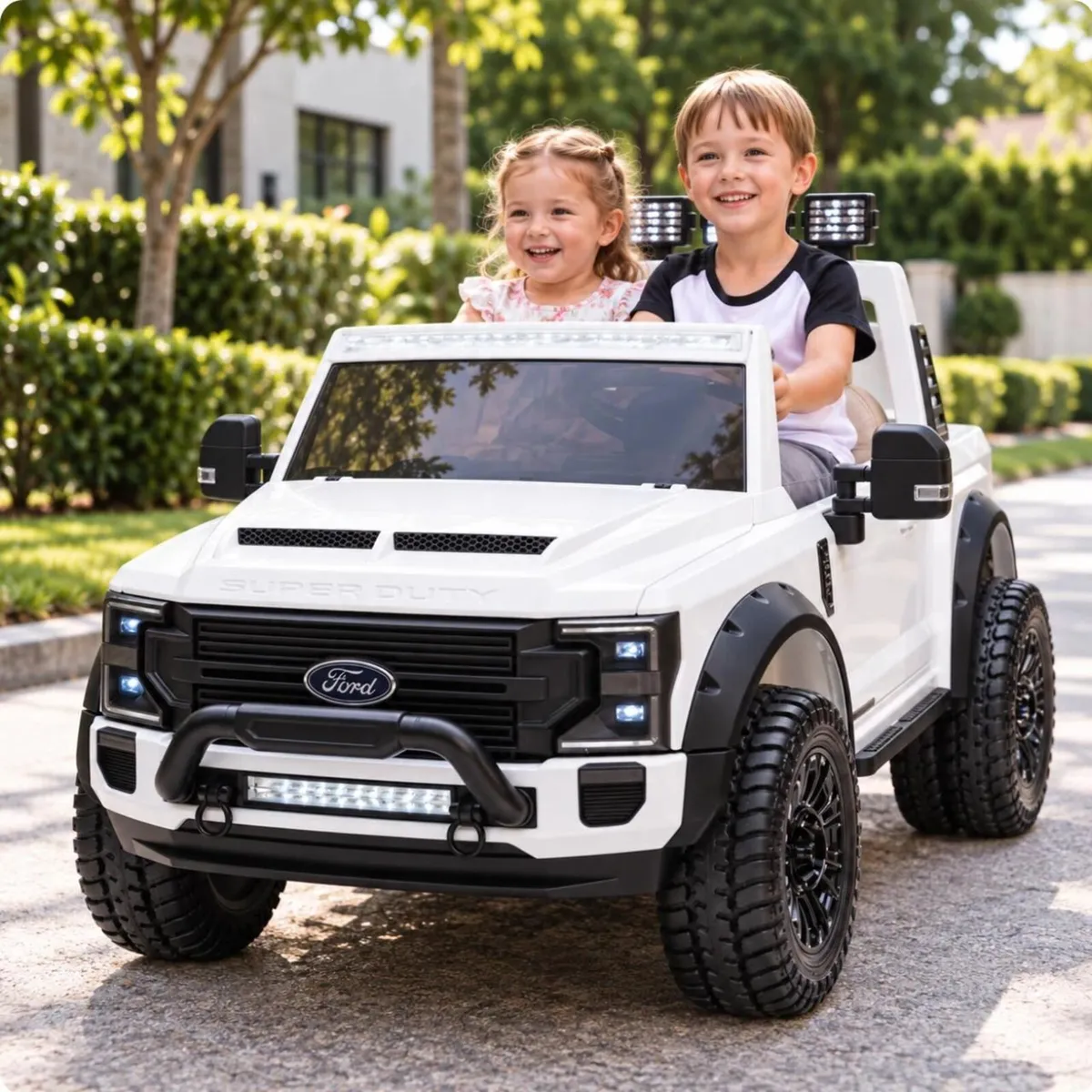 Ford Super Duty F450 24V Electric Ride On White - Image 1