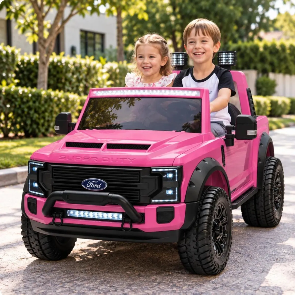 Ford Super Duty F450 24V Electric Ride On Pink - Image 1