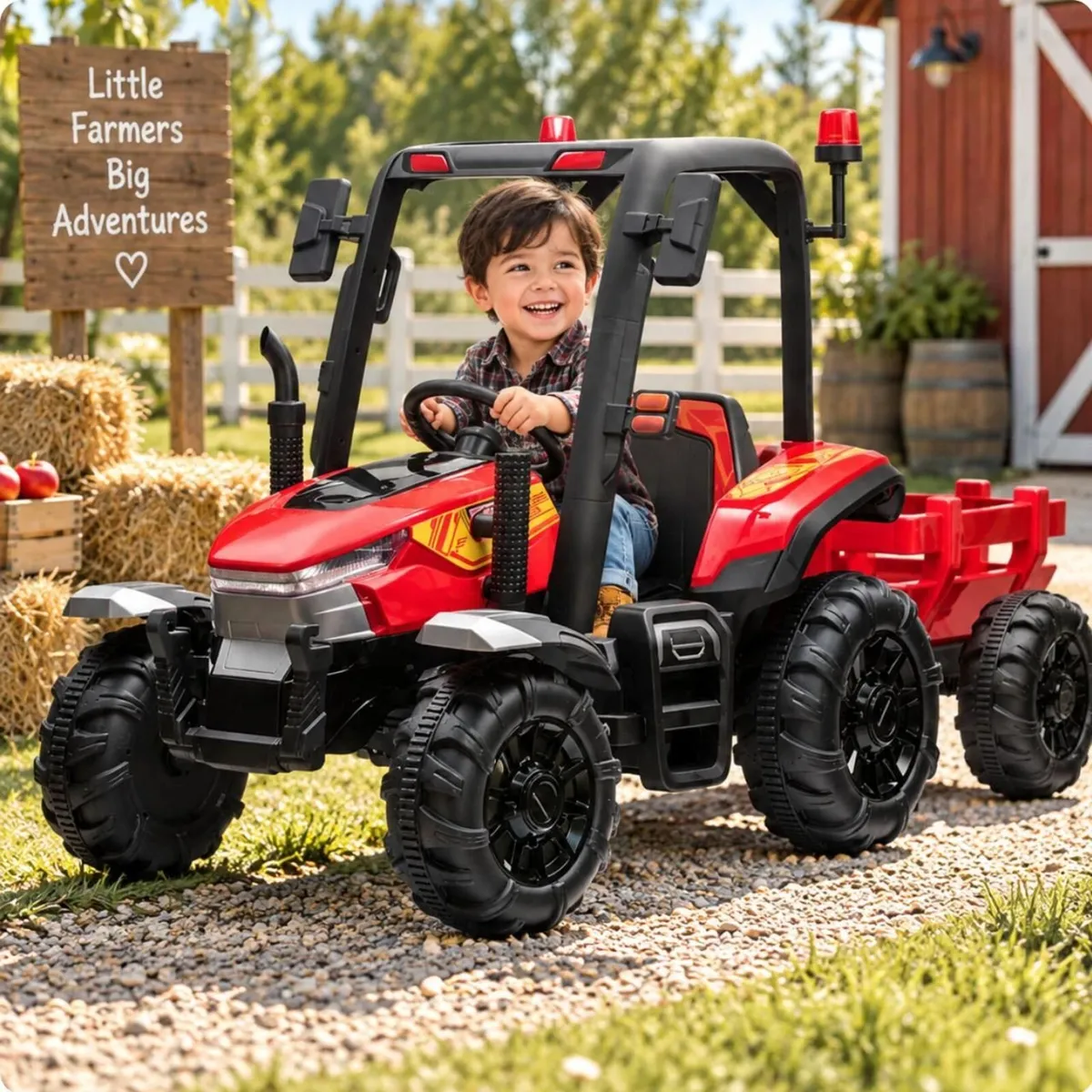 AgriPower 24V Electric Ride On Tractor Trailer - Image 1