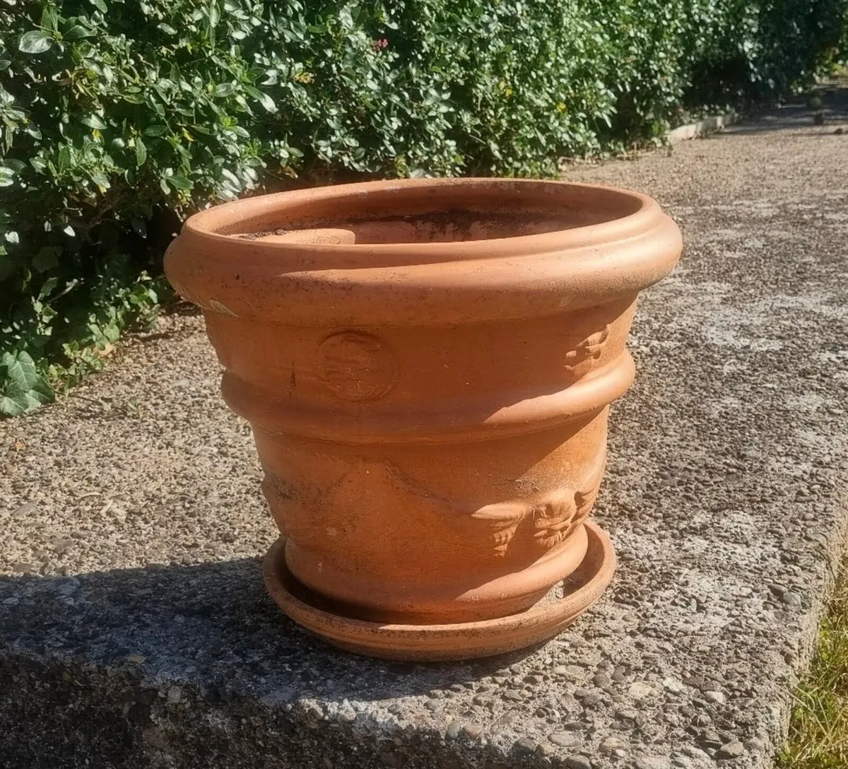 Vintage Terracotta Large Flower Pot - Image 1