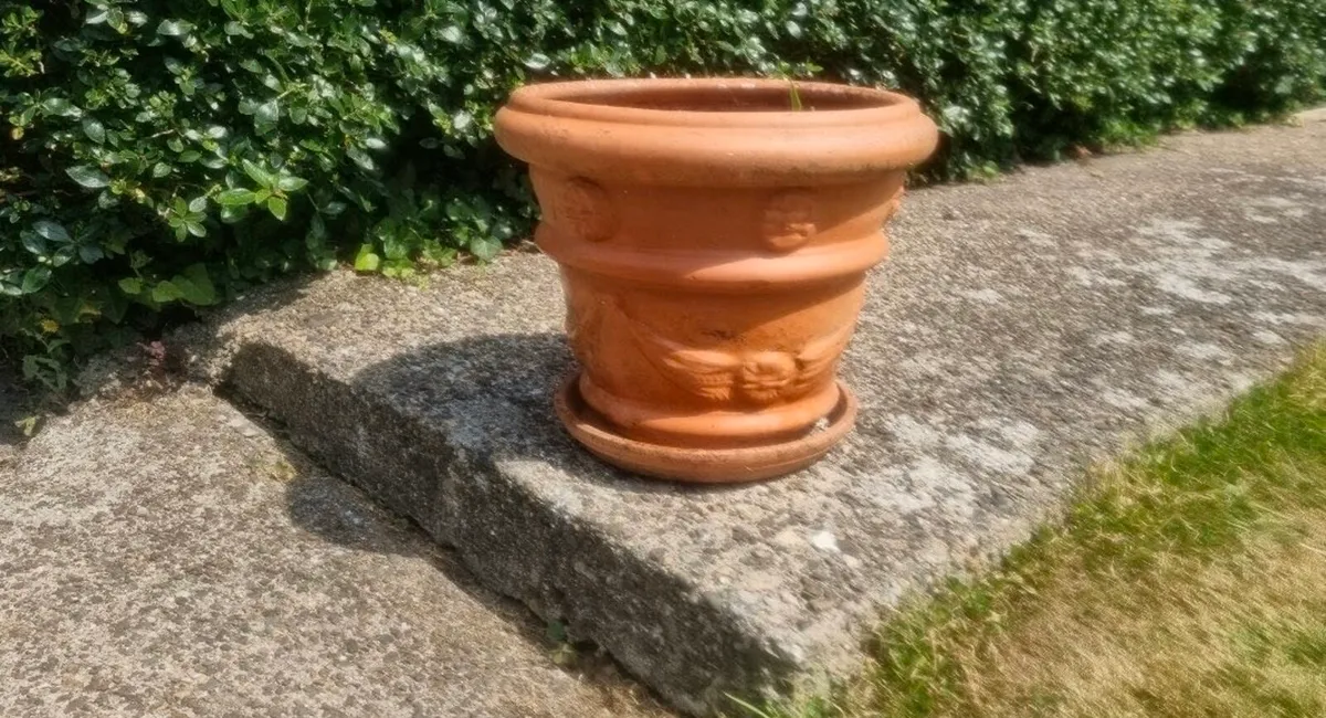Vintage Terracotta Large Flower Pot - Image 2