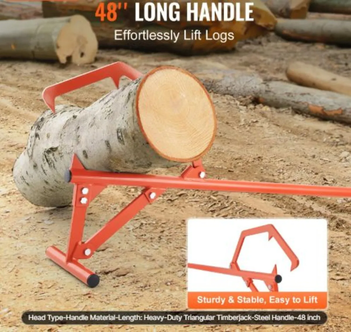 Timberjack, 46.5 in, Heavy Duty Steel Log Roller, - Image 4