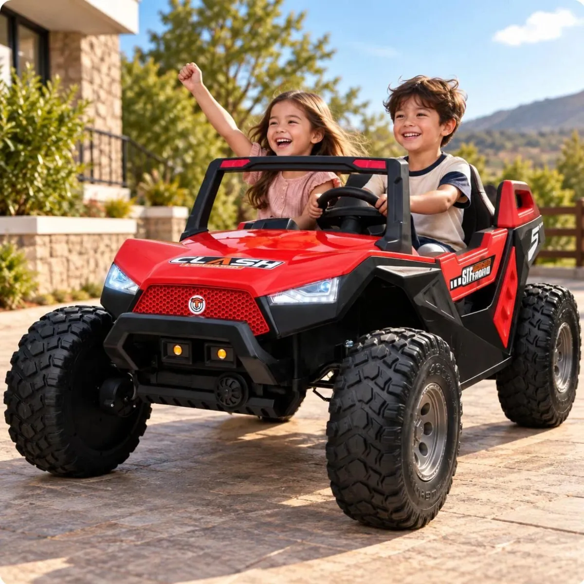 Clash XL 24V Electric Ride On Buggy Red - Image 1