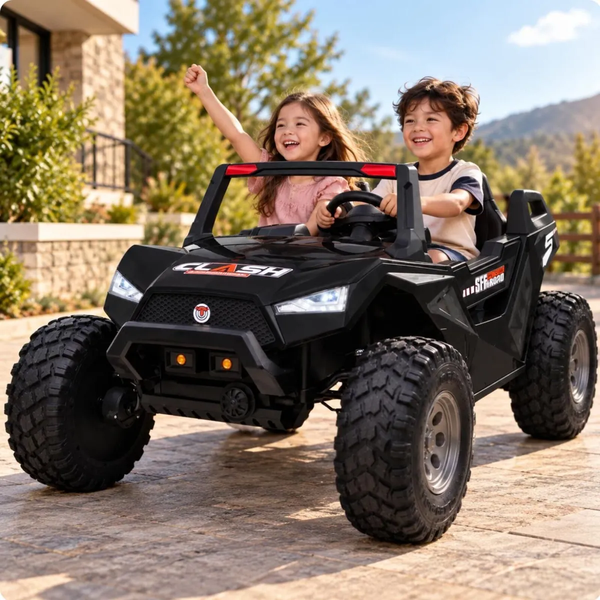 Clash XL 24V Electric Ride On Buggy Black - Image 1