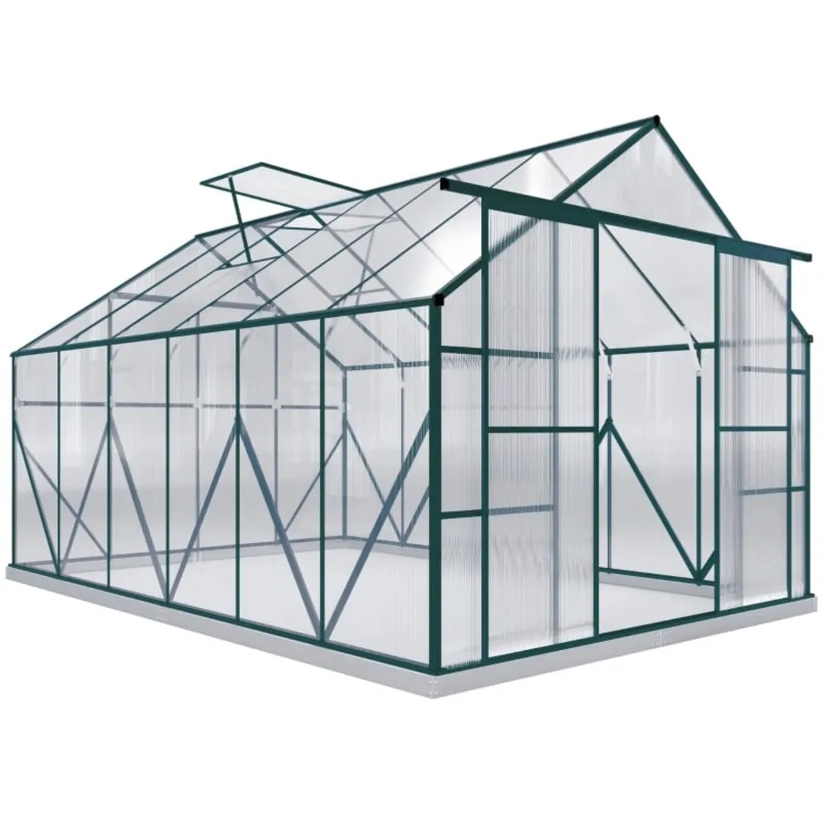 8 x 12ft Aluminium Greenhouse Polycarbonate Walk i - Image 1