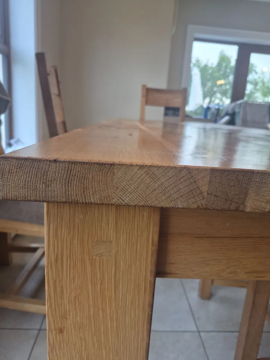 OAK SOLID Kitchen Table with or without 6 Chairs - Image 3