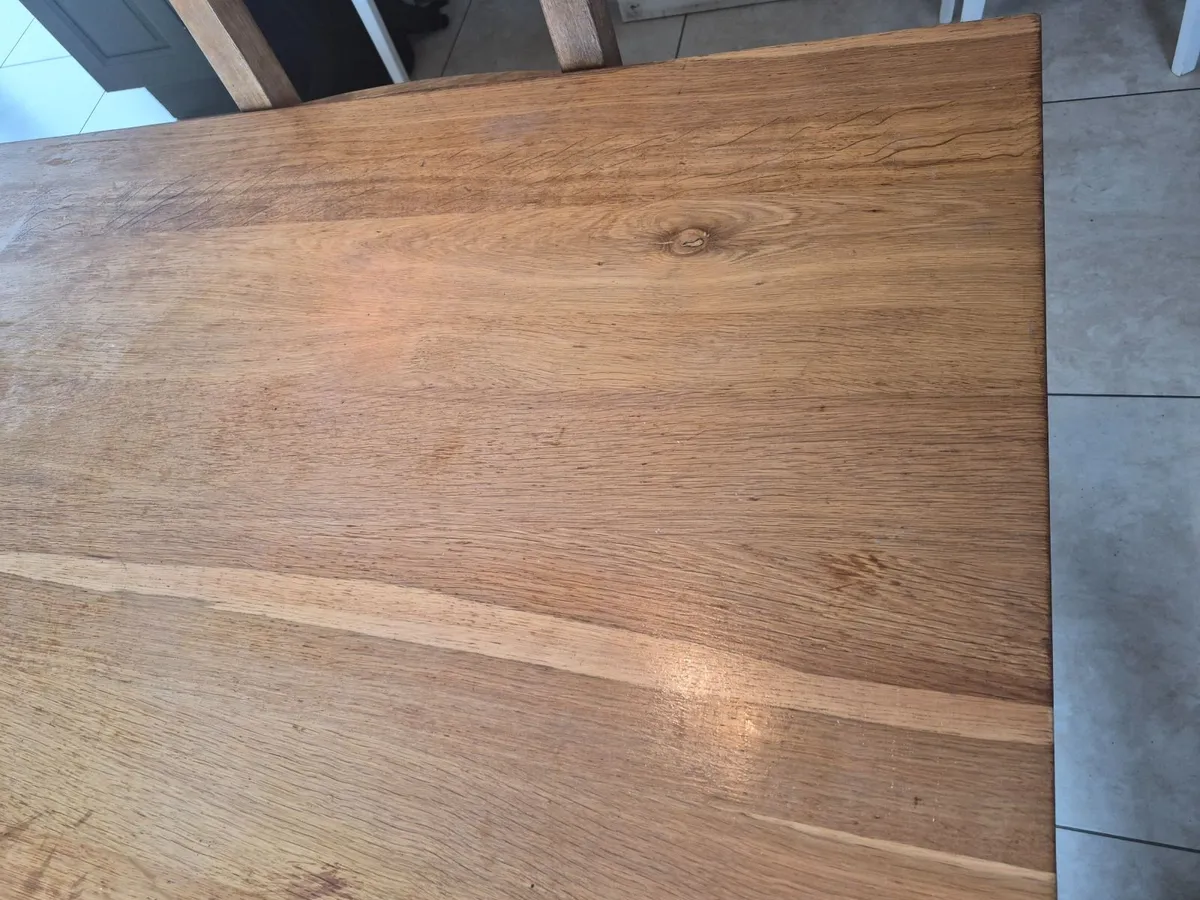 OAK SOLID Kitchen Table with or without 6 Chairs - Image 4